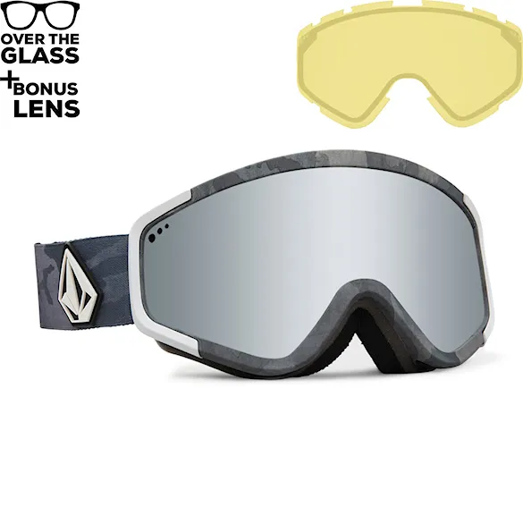 Gogle snowboardowe Volcom Attunga cloudwash camo | silver chrome+yellow 2024 - 1