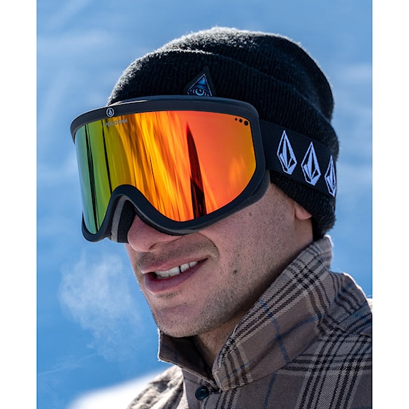 Snowboardové brýle Volcom Footprints matte black stone | red chrome+yellow 2026 - 6