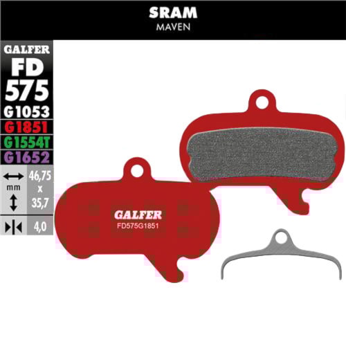 Brzdové doštičky Galfer Advanced FD575 G1851 SRAM Maven - 1
