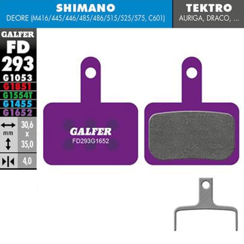 Brake Pads Galfer E-Bike FD293 G1652 Shimano, Tektro, TRP - 1