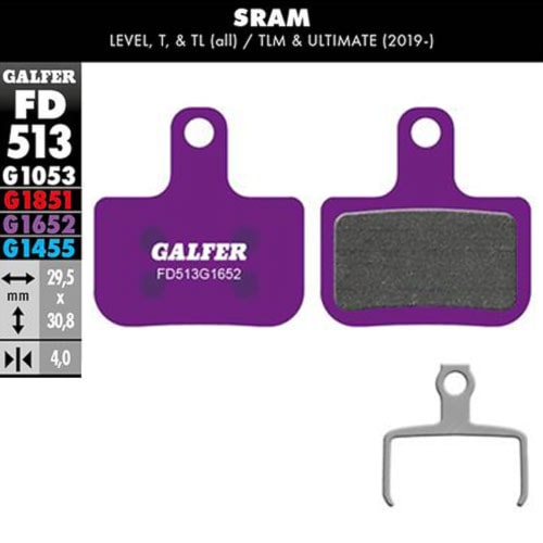 Brake Pads Galfer E-Bike FD513 G1652 SRAM - 1