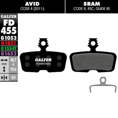 Brzdové doštičky Galfer Performance FD455 G1053 Avid/SRAM - 1