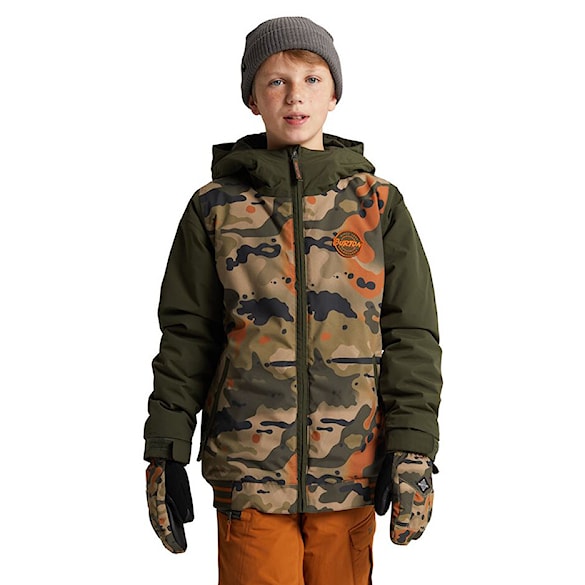 Snowboard Jacket Burton Boys Game Day kelp birch camo 2021 - 1