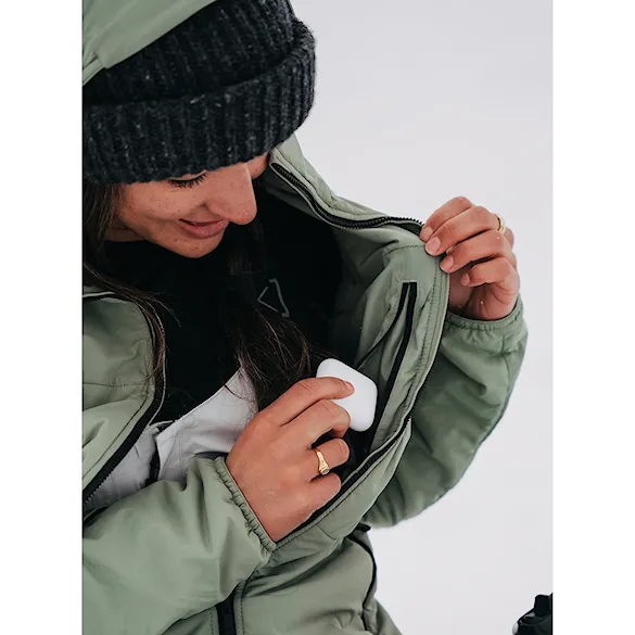 Bunda na snowboard Burton Wms [ak] Helium Hooded Stretch Insulated hedge green 2024 - 6