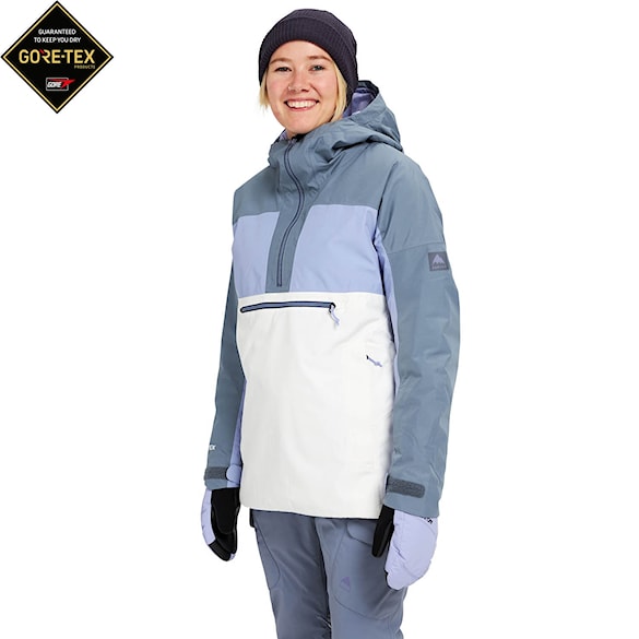 Bunda na snowboard Burton Wms Gore Pillowline Anorak folkstone grey/foxglove volet 2022 - 1