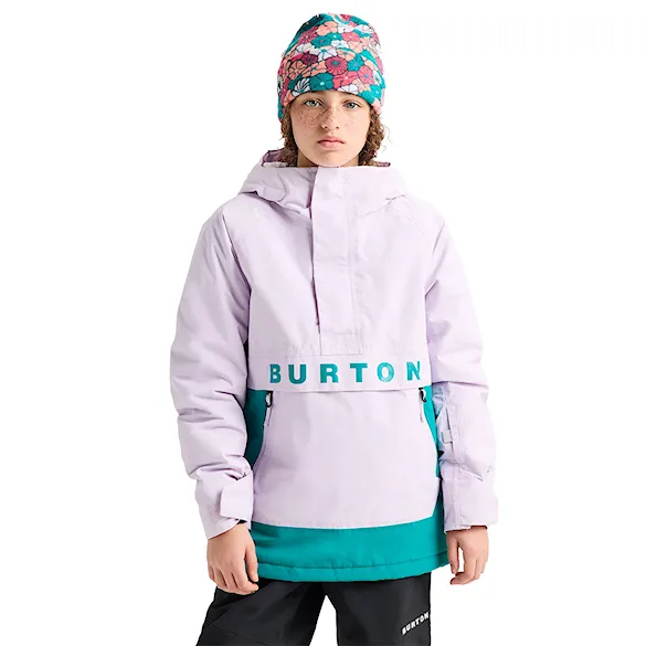 Bunda na snowboard Burton Kids Frostner Anorak moondust purple/pacific teal 2027 - 1