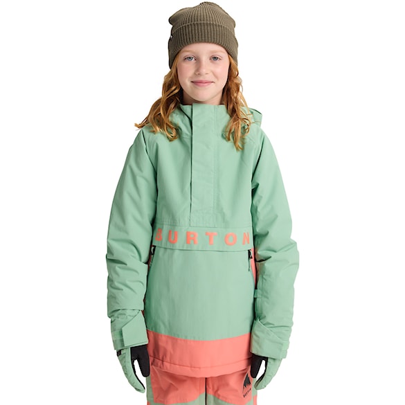 Bunda na snowboard Burton Kids Frostner Anorak soft sage/peach echo 2026 - 2