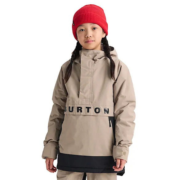 Kurtka snowboardowa Burton Kids Frostner Anorak summit taupe/true black 2027 - 1