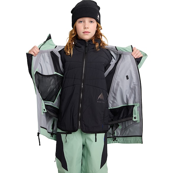 Kurtka snowboardowa Burton Kids Outbeam 3L System Jacket soft sage/trublk 2026 - 6