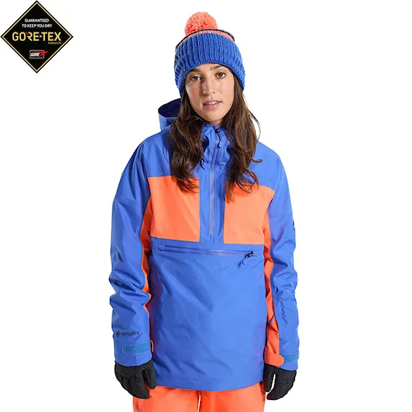 Bunda na snowboard Burton Wms Gore Pillowline Anorak amparo blue/tetra orange 2023 - 1