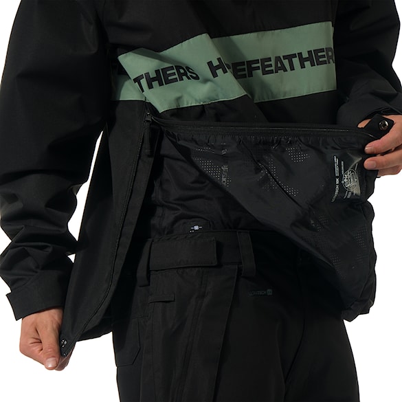 Bunda na snowboard Horsefeathers Gordie black/iceberg green 2026 - 11