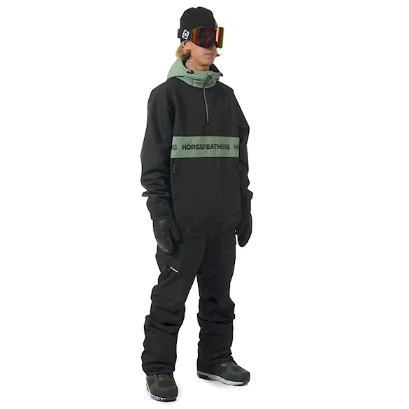 Bunda na snowboard Horsefeathers Gordie black/iceberg green 2026 - 5
