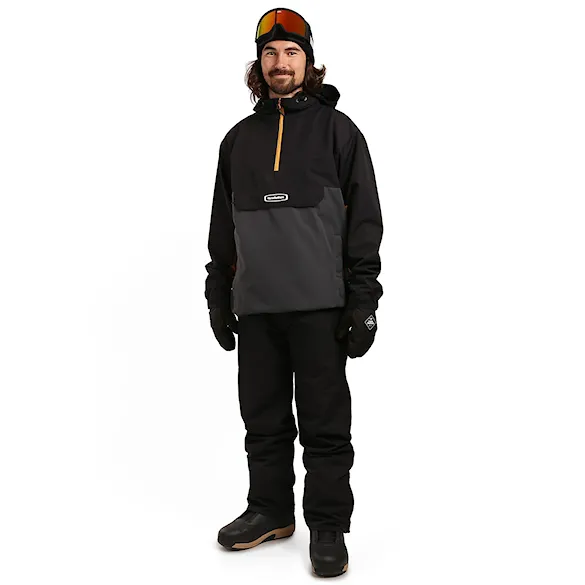 Bunda na snowboard Horsefeathers Heston black/yellow blaze 2027 - 4