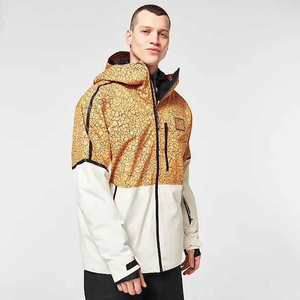 Kurtka snowboardowa Oakley Tc Gunn 2.0 Rc Shell Jacket yellow crackle pt/white 2023 - 3