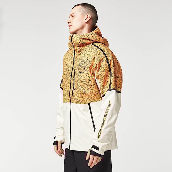 Bunda na snowboard Oakley TC Gunn 2.0 RC Shell Jacket yellow crackle pt/white 2023 - 4