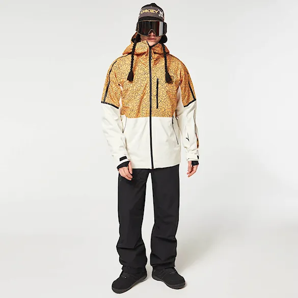 Kurtka snowboardowa Oakley Tc Gunn 2.0 Rc Shell Jacket yellow crackle pt/white 2023 - 5