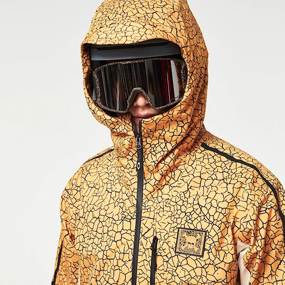 Kurtka snowboardowa Oakley Tc Gunn 2.0 Rc Shell Jacket yellow crackle pt/white 2023 - 9