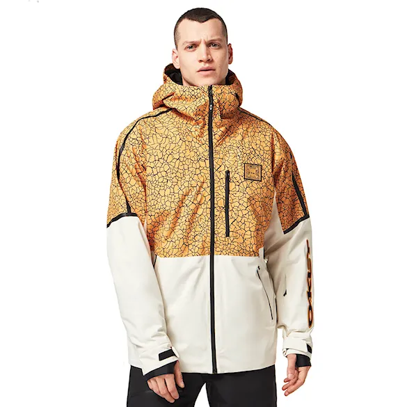 Kurtka snowboardowa Oakley Tc Gunn 2.0 Rc Shell Jacket yellow crackle pt/white 2023 - 1