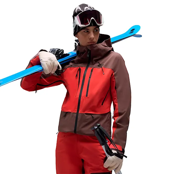 Bunda na snowboard Oakley W. Kendall Rc Shell Jacket dark umber/hibiscus red 2027 - 1