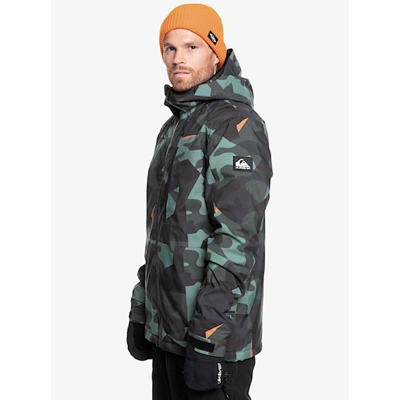 Kurtka snowboardowa Quiksilver Mission Printed Jacket puzzle camo sea spray 2025 - 2
