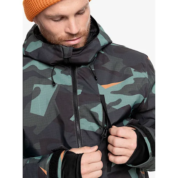 Kurtka snowboardowa Quiksilver Mission Printed Jacket puzzle camo sea spray 2025 - 4