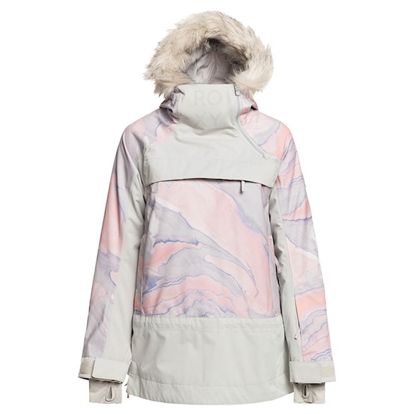 Bunda na snowboard Roxy Chloe Kim Overhead grey violet marble 2023 - 10