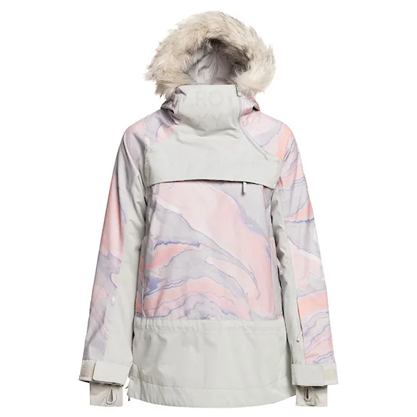 Bunda na snowboard Roxy Chloe Kim Overhead grey violet marble 2023 - 10