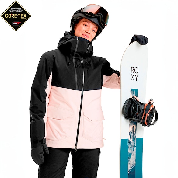 Snowboard Jacket Roxy Gore-Tex Stretch Purelines Jacket pink salt 2025 - 1