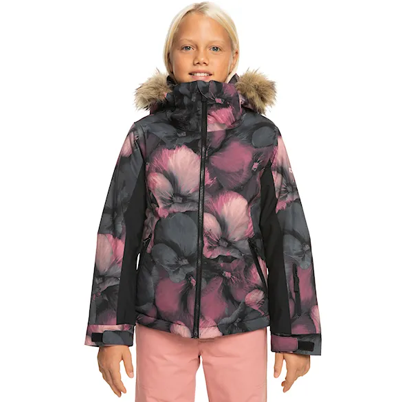 Snowboard Jacket Roxy Jet Ski Girl true black pansy pansy rg 2024 - 1