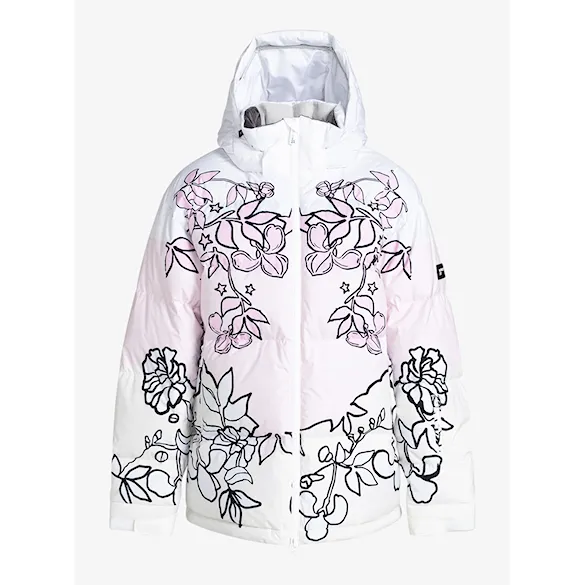 Snowboard Jacket Roxy X Rowley Puffer bright white laurel floral 2024 - 10