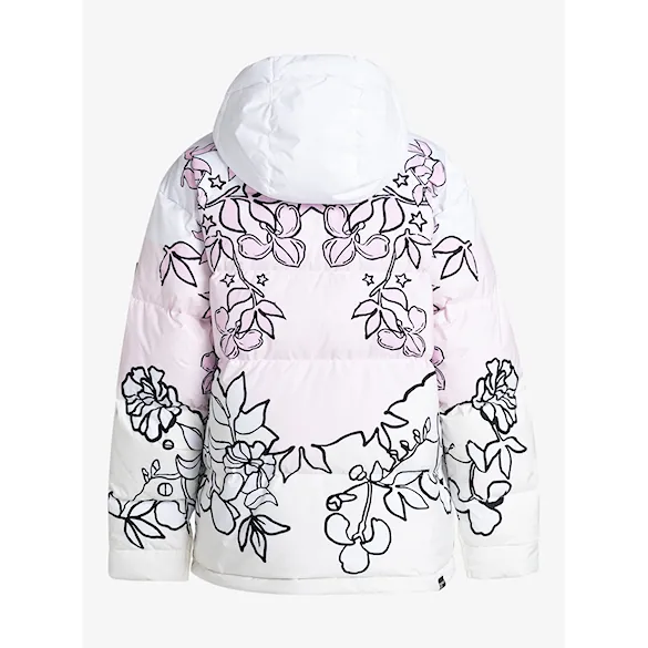 Snowboard Jacket Roxy X Rowley Puffer bright white laurel floral 2024 - 11