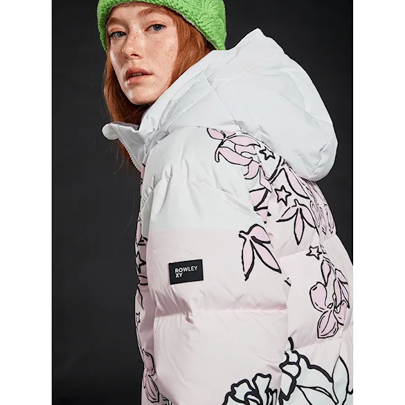 Snowboard Jacket Roxy X Rowley Puffer bright white laurel floral 2024 - 18