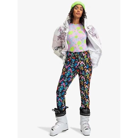 Snowboard Jacket Roxy X Rowley Puffer bright white laurel floral 2024 - 3
