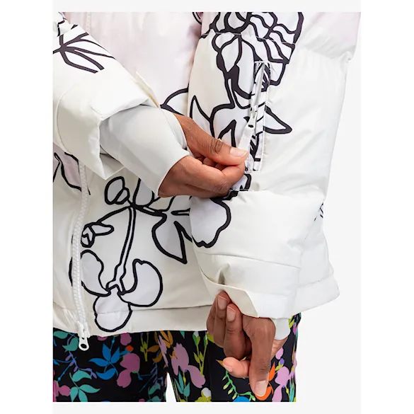 Snowboard Jacket Roxy X Rowley Puffer bright white laurel floral 2024 - 7