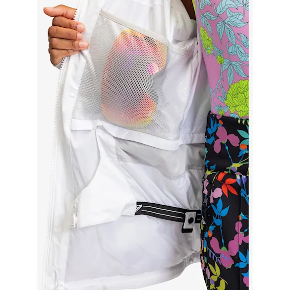 Snowboard Jacket Roxy X Rowley Puffer bright white laurel floral 2024 - 8