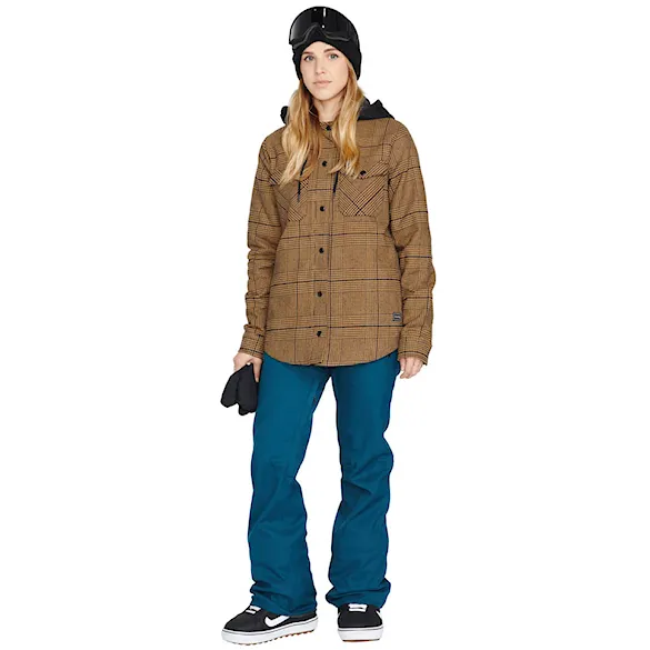 Kurtka snowboardowa Volcom Wms Hooded Flannel caramel 2023 - 2
