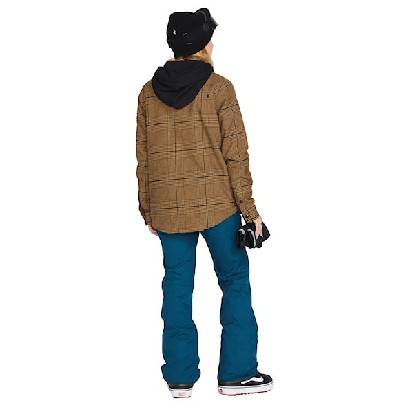 Kurtka snowboardowa Volcom Wms Hooded Flannel caramel 2023 - 3