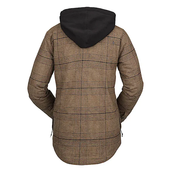 Kurtka snowboardowa Volcom Wms Hooded Flannel caramel 2023 - 4