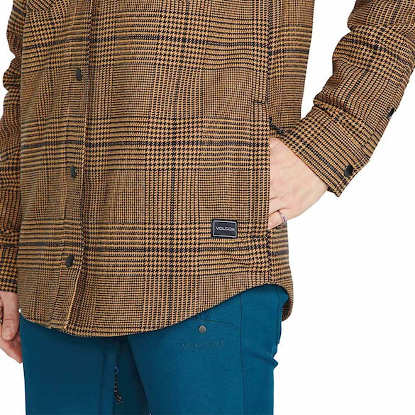 Kurtka snowboardowa Volcom Wms Hooded Flannel caramel 2023 - 7