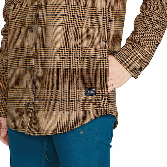 Kurtka snowboardowa Volcom Wms Hooded Flannel caramel 2023 - 7