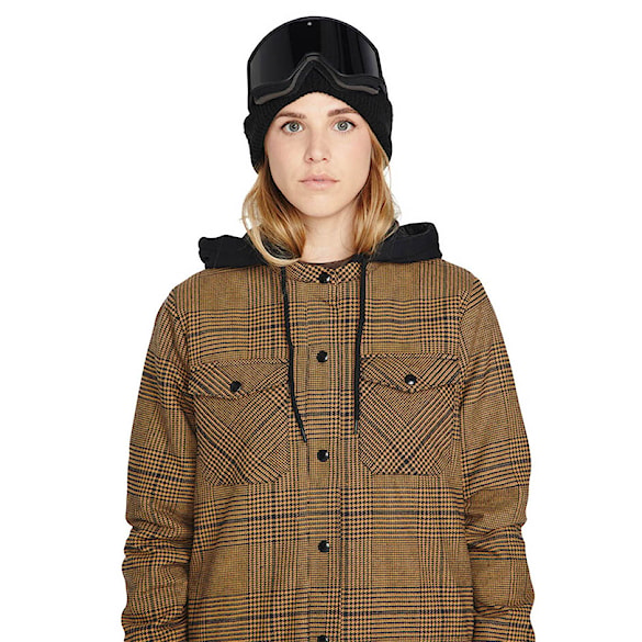 Kurtka snowboardowa Volcom Wms Hooded Flannel caramel 2023 - 8