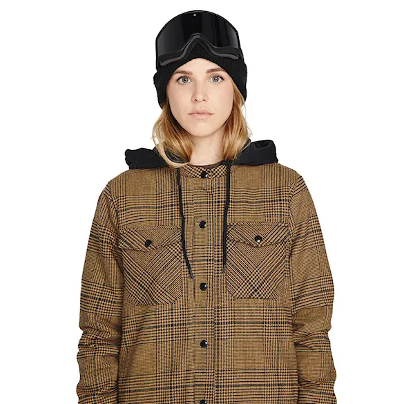 Kurtka snowboardowa Volcom Wms Hooded Flannel caramel 2023 - 8