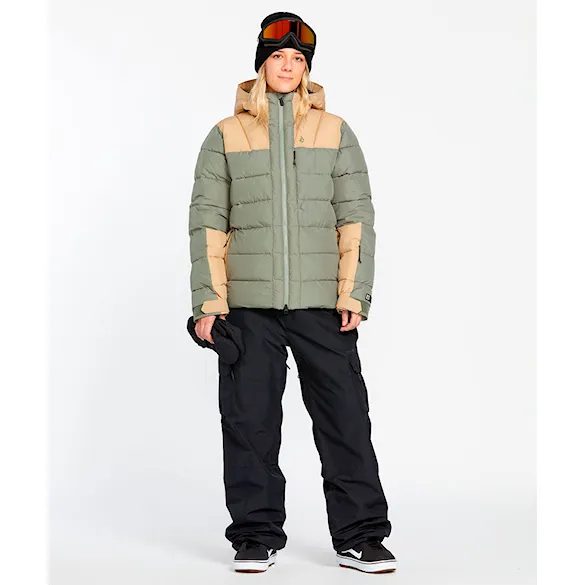 Bunda na snowboard Volcom Wms Puffleup Jacket lichen green 2025 - 4