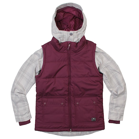 Bunda na snowboard Nike Action Wms Bellevue-Se light bone/bordeaux/bordeaux 2013 - 1