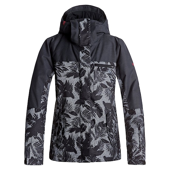 Bunda na snowboard Roxy Jetty Block true black/floral herringbone 2018 - 1