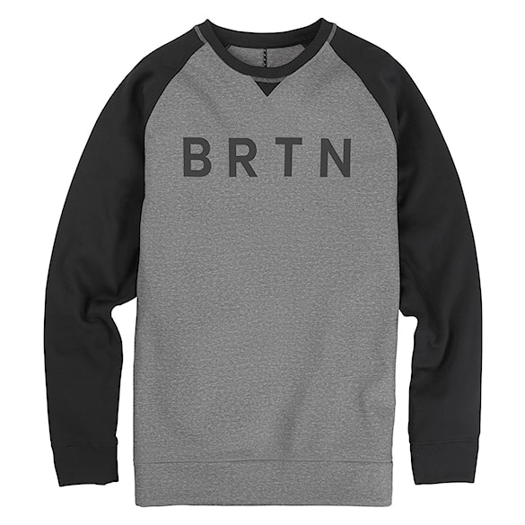 Technická mikina Burton Crown Bonded Crew monument heather/true black 2019 - 1