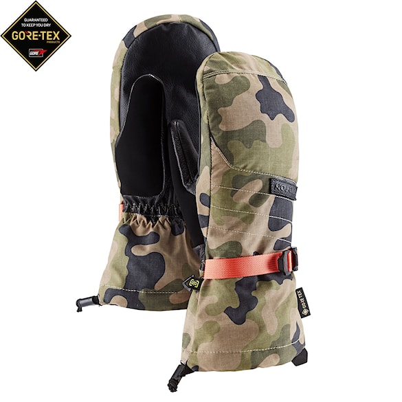 Rukavice na snowboard Burton Wms Deluxe Gore-Tex Mitt martini olive terra camo 2022 - 1