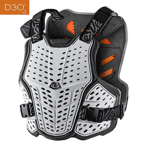 Chránič chrbtice na bicykel Troy Lee Designs Rockfight CE Chest Protector Solid white 2026 - 1