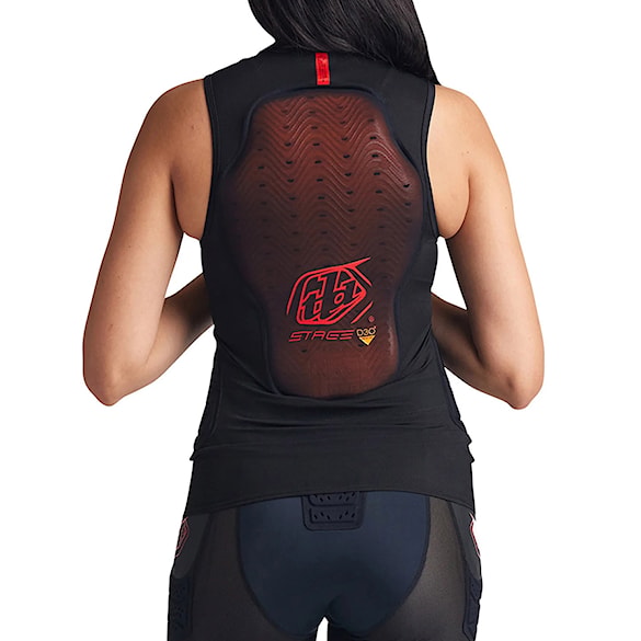 Bike Back Protector Troy Lee Designs Stage Ghost D3O Vest Baselayer solid black - 2