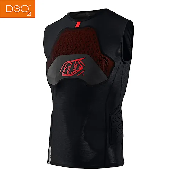 Bike Back Protector Troy Lee Designs Stage Ghost D3O Vest Baselayer solid black - 1
